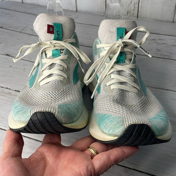 Brooks Levitate 4 Mint and Dove Gray Running Shoe - Picture 8 of 12